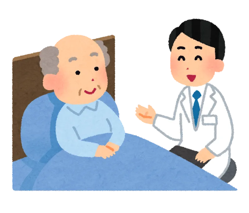 退院後の在宅生活を訪問看護師が支えているイラスト