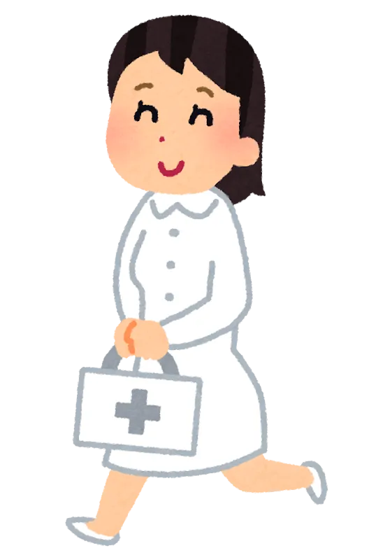 子育てと両立して働く看護師のイラスト