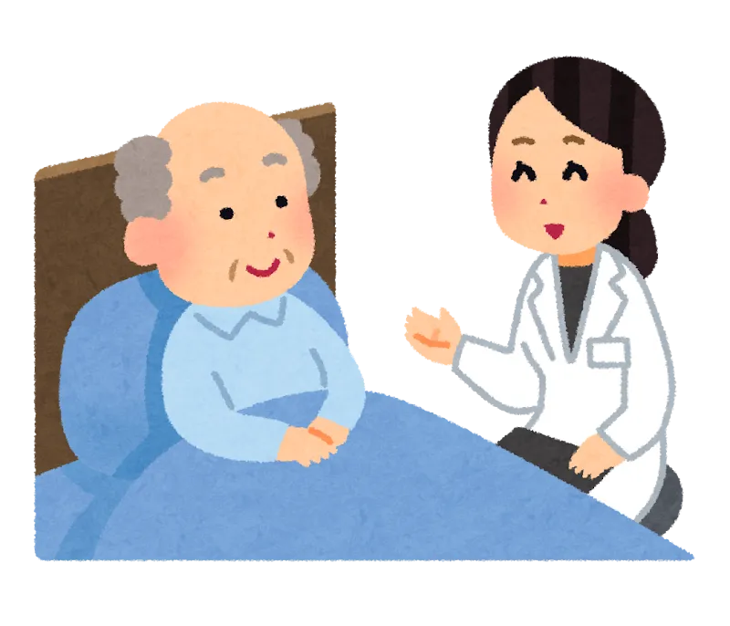 さいたま市でうつ病の方への訪問看護を行う看護師のイラスト