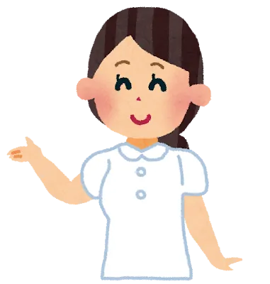 定時で退勤する看護師のイラスト